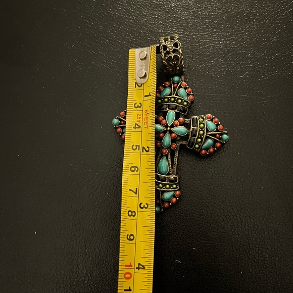 2x3 Aztec/Native-style Cross Pendant - Picture 4 of 6
